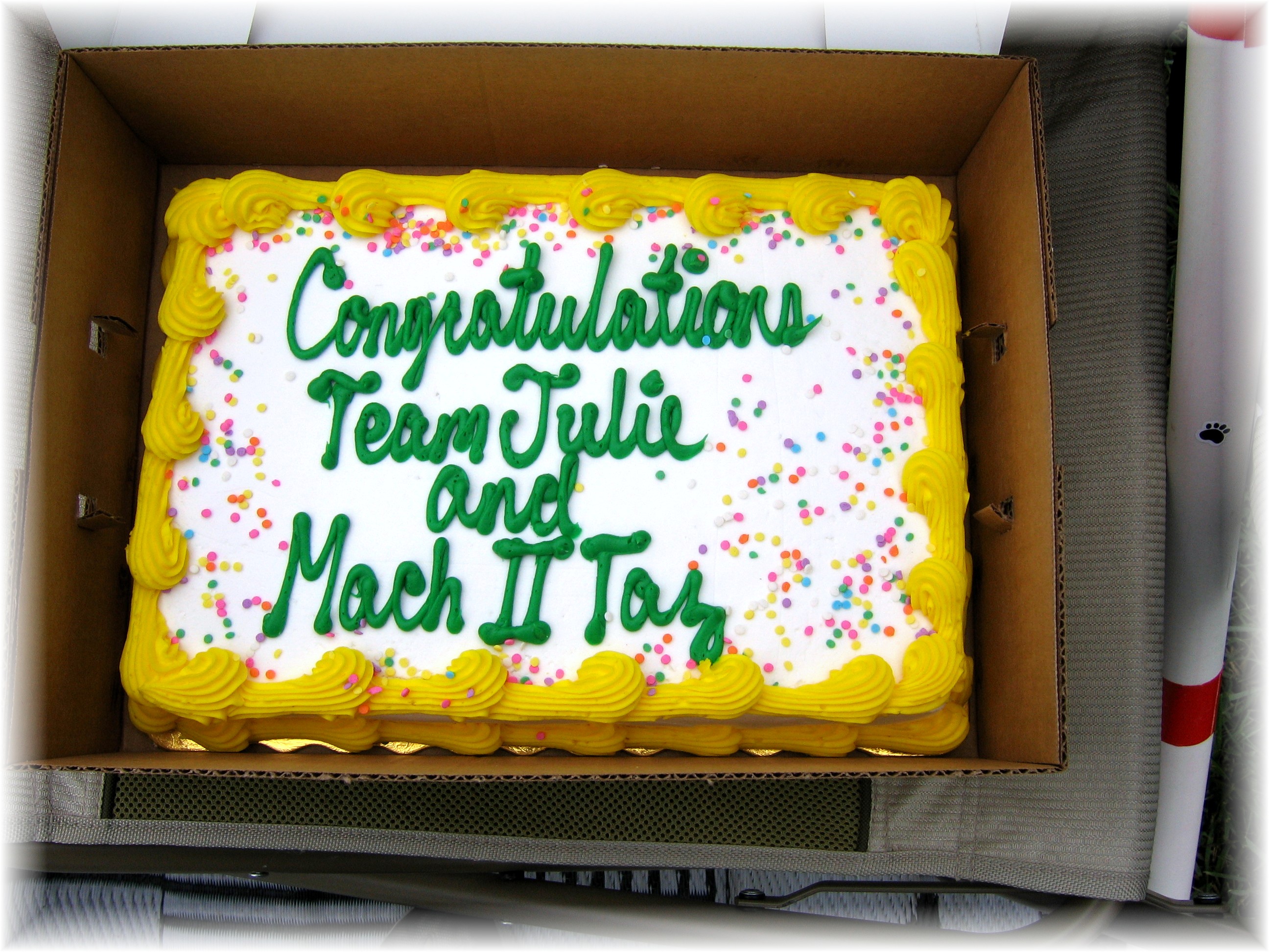 MACh cake! Thanks to Lisa and Chris!!